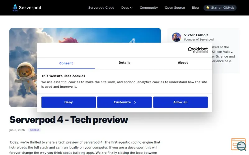 Screenshot of Serverpod
