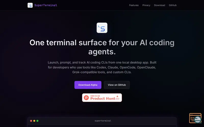 Screenshot of SuperTerminal