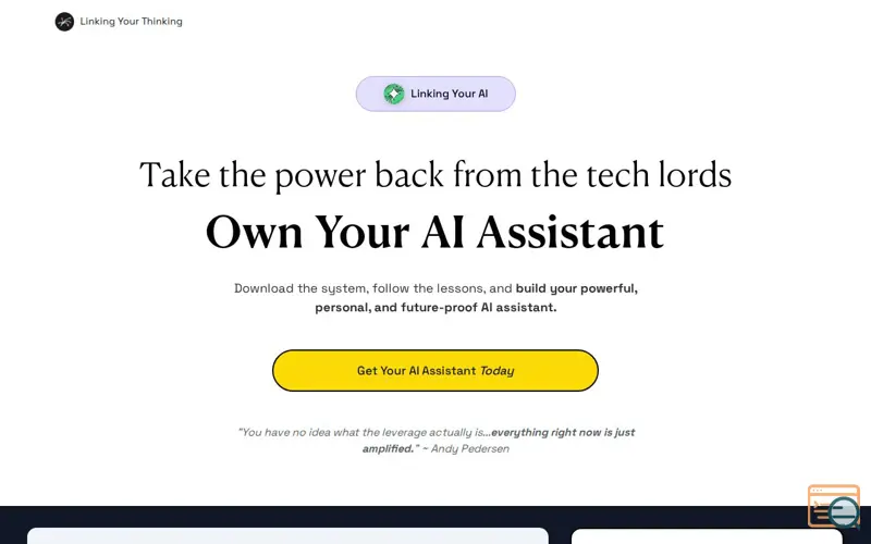 Screenshot of Linking Your AI