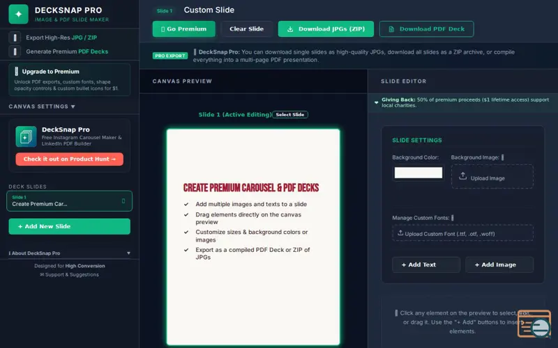 Screenshot of DeckSnap Pro