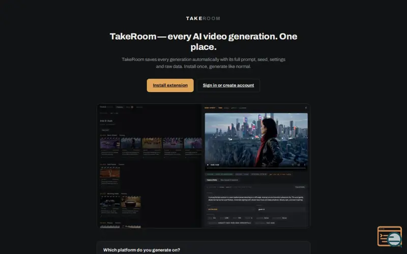 Screenshot of TakeRoom