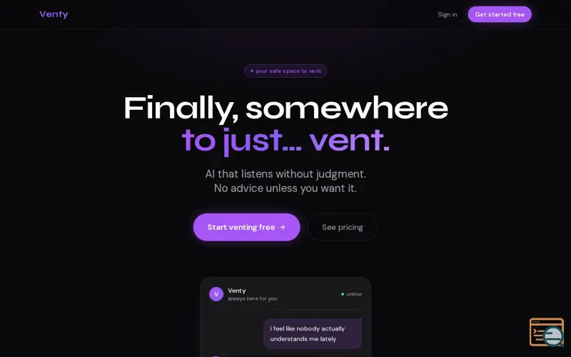 Screenshot of Venty