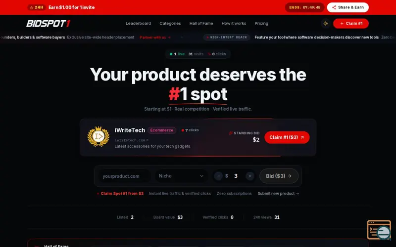 Screenshot of BidSpot1