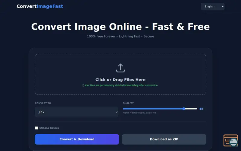 Screenshot of Convert Image Online