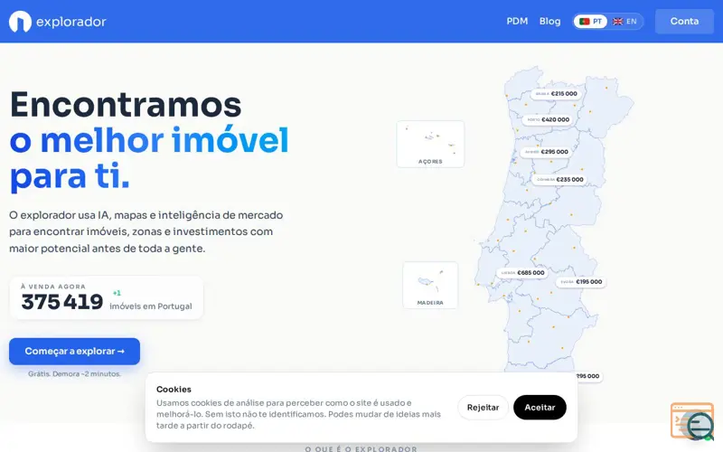 Screenshot of explorador