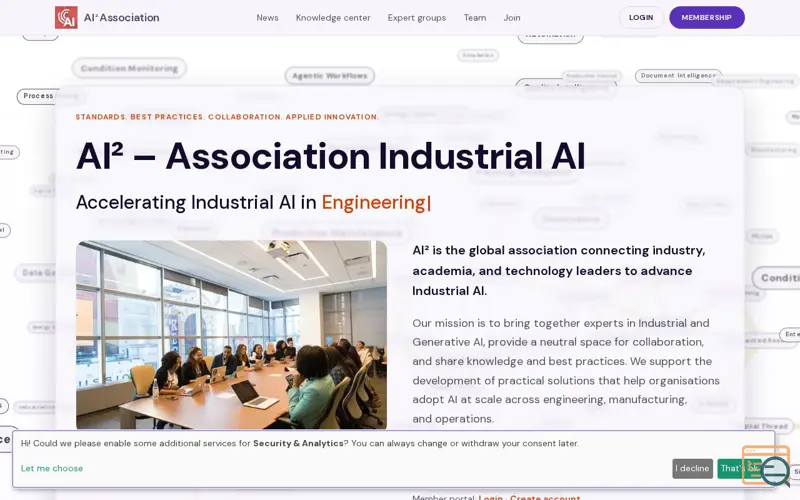 Screenshot of AI² - Industrial AI Network , a launch using UDAG