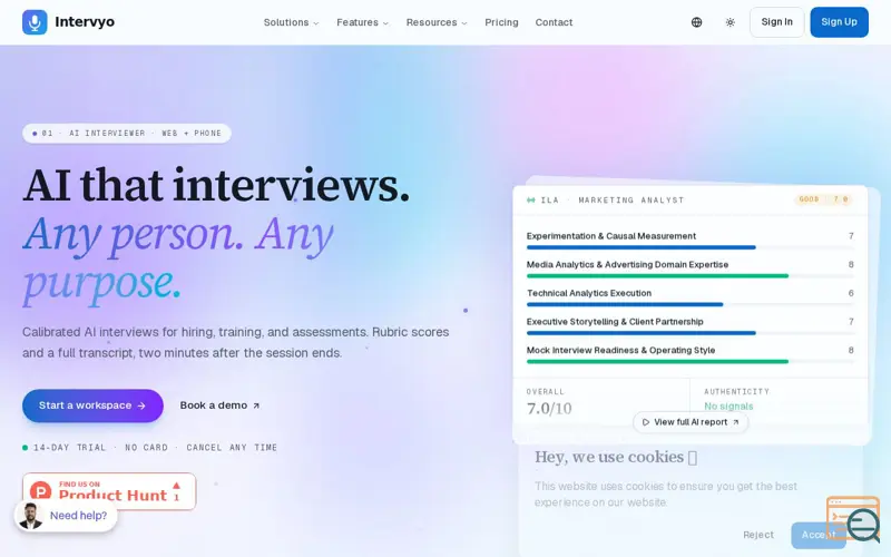 Screenshot of Intervyo