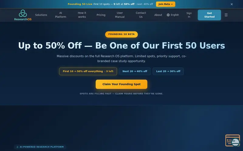Screenshot of ResearchOS