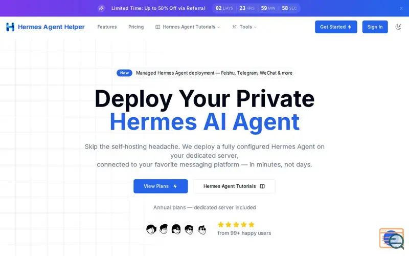 Screenshot of Hermes Agent Helper