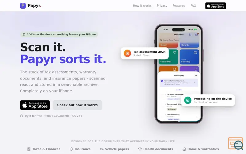 Screenshot of Papyr