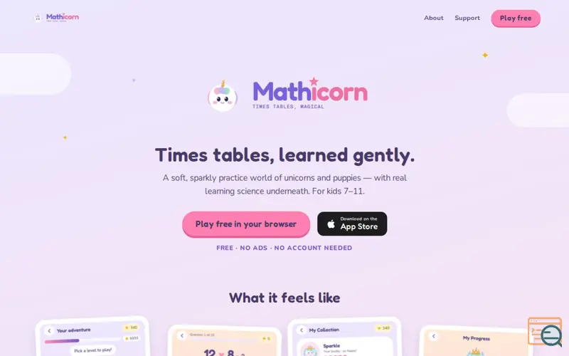 Screenshot of Mathicorn