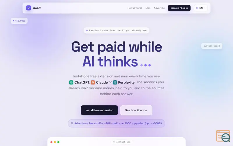 Screenshot of uwait