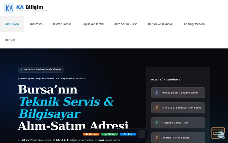 Screenshot of KA Bilişim