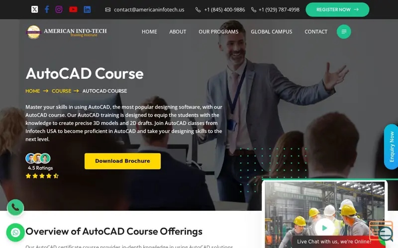 Screenshot of Autocad training 