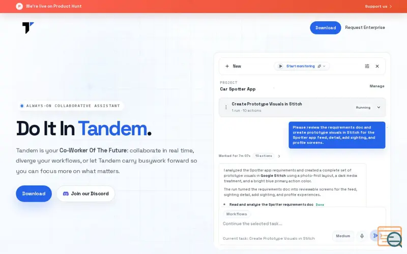 Screenshot of Tandem