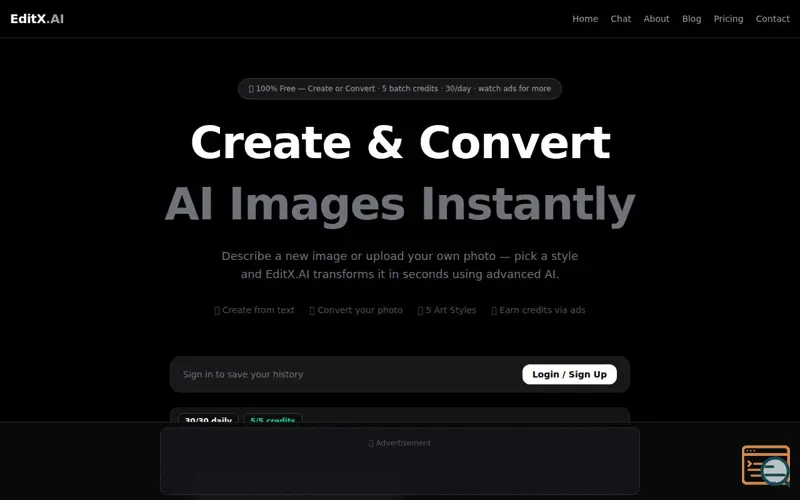 Screenshot of EditX.ai