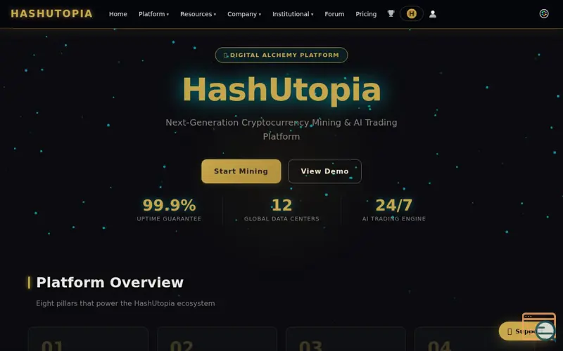 Screenshot of HashUtopia