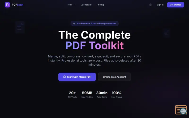 Screenshot of PDFLynx