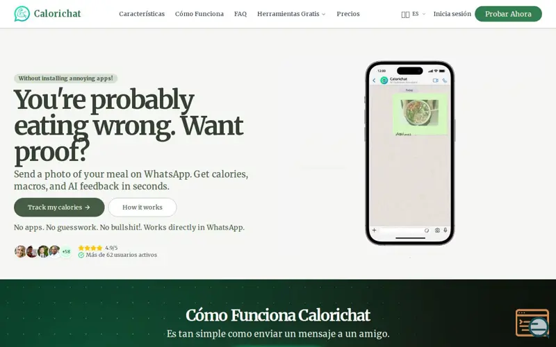Screenshot of Calorichat