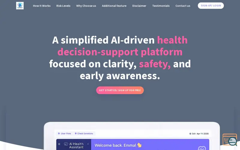 Screenshot of AI Health Assist