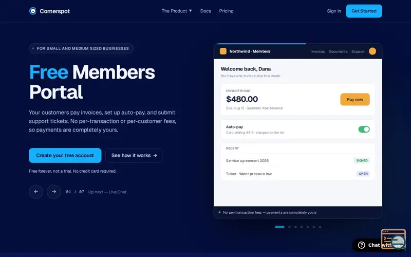 Screenshot of Cornerspot
