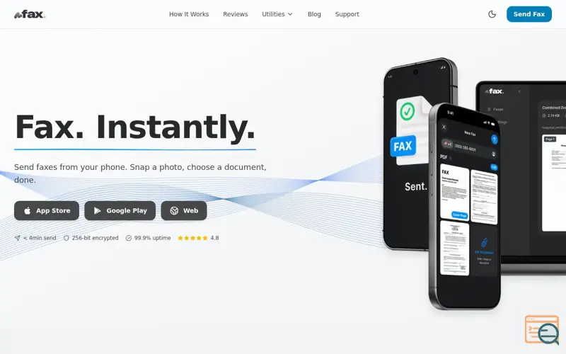 Screenshot of mFax 