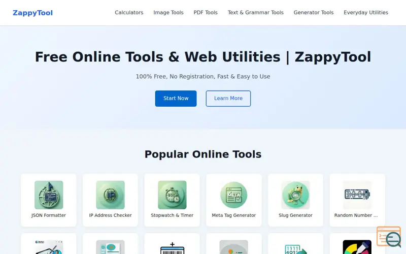 Screenshot of Free Online Tools