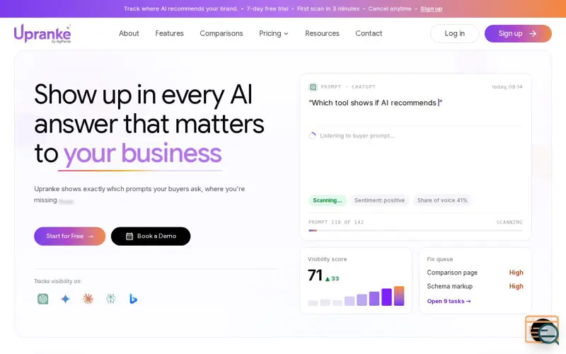 Screenshot of Upranke