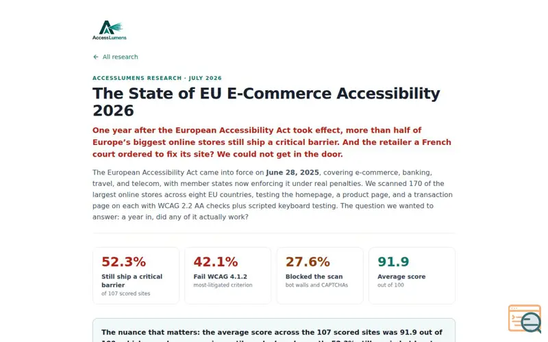 Screenshot of Accesslumens