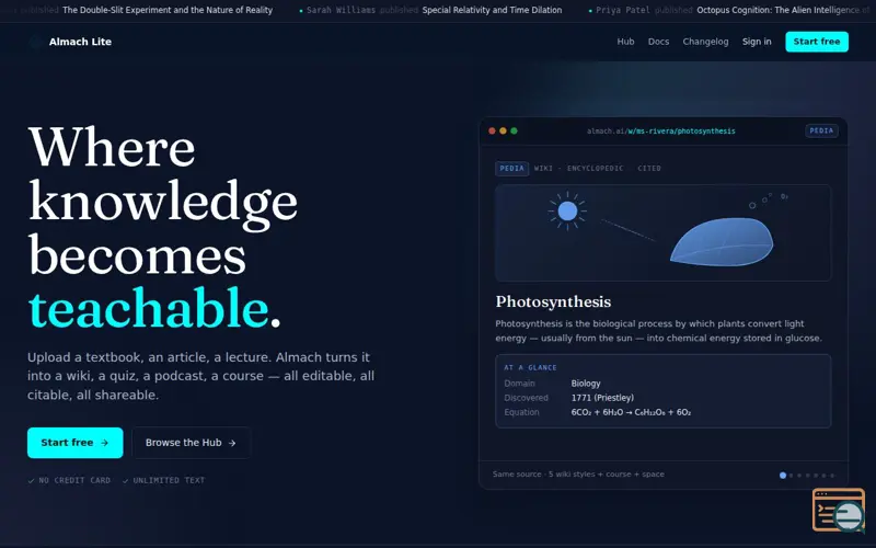 Screenshot of Almach AI