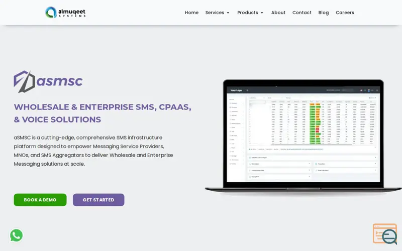 Screenshot of Almuqeet Systems, a launch using Freshchat