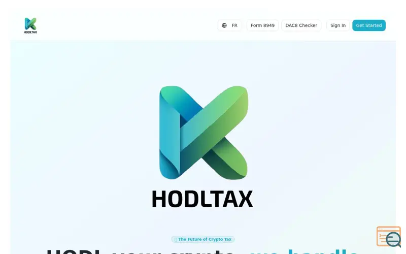 Screenshot of HODLTAX