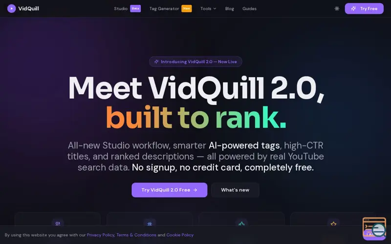 Screenshot of VidQuill 2.0
