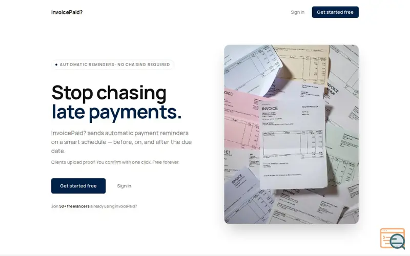 Screenshot of InvoicePaid?