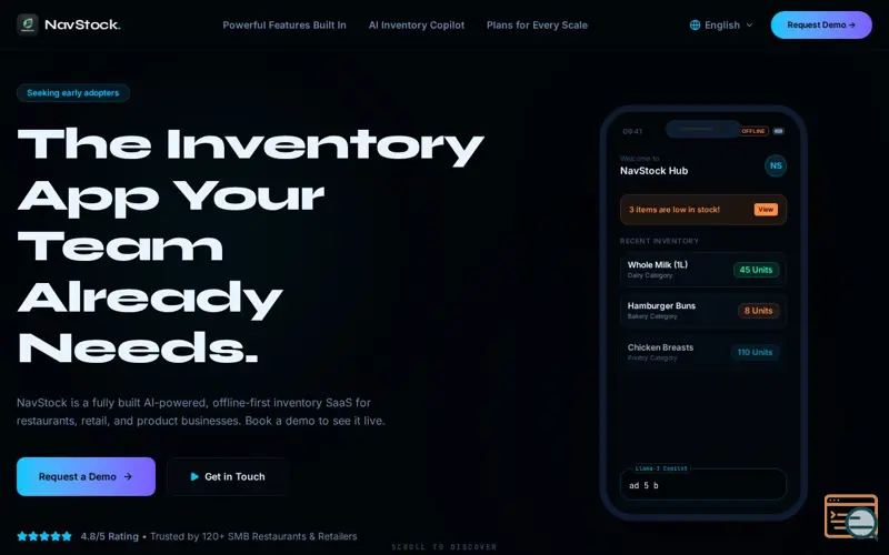 Screenshot of NavStock
