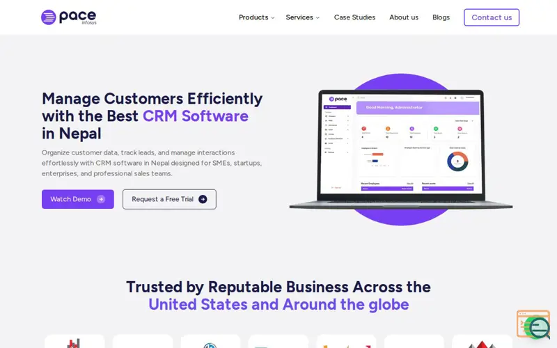 Screenshot of Pace CRM