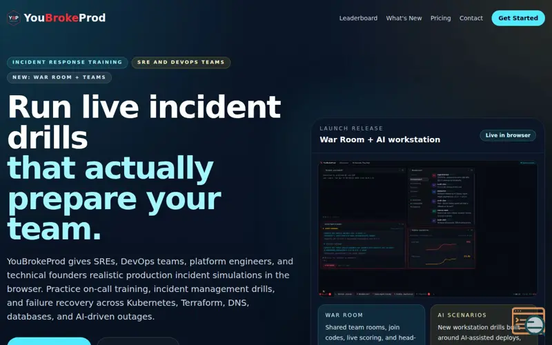 Screenshot of Youbrokeprod