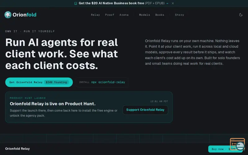 Screenshot of Orionfold Relay