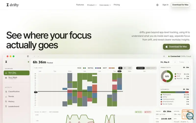 Screenshot of Drifty
