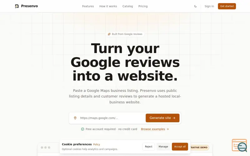 Screenshot of Presenvo