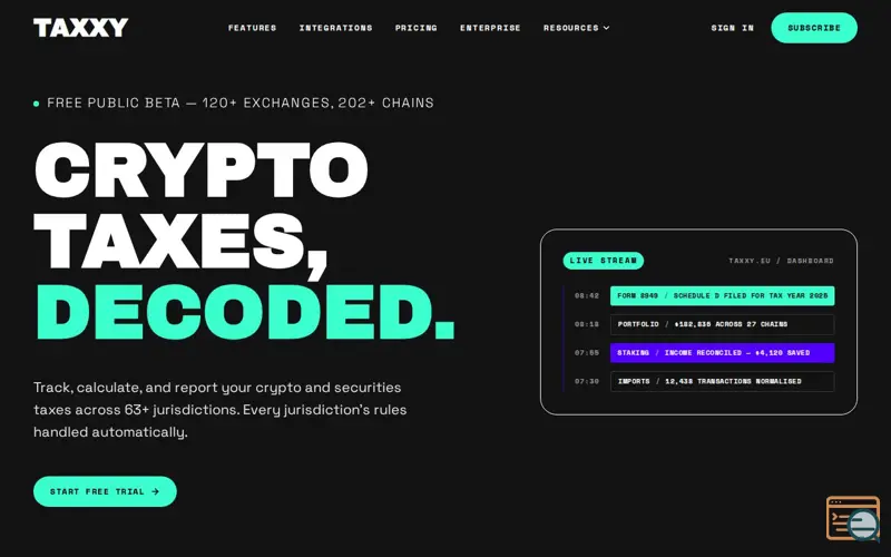 Screenshot of Taxxy