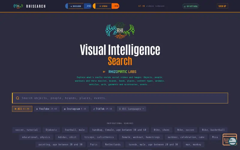 Screenshot of RHISEARCH