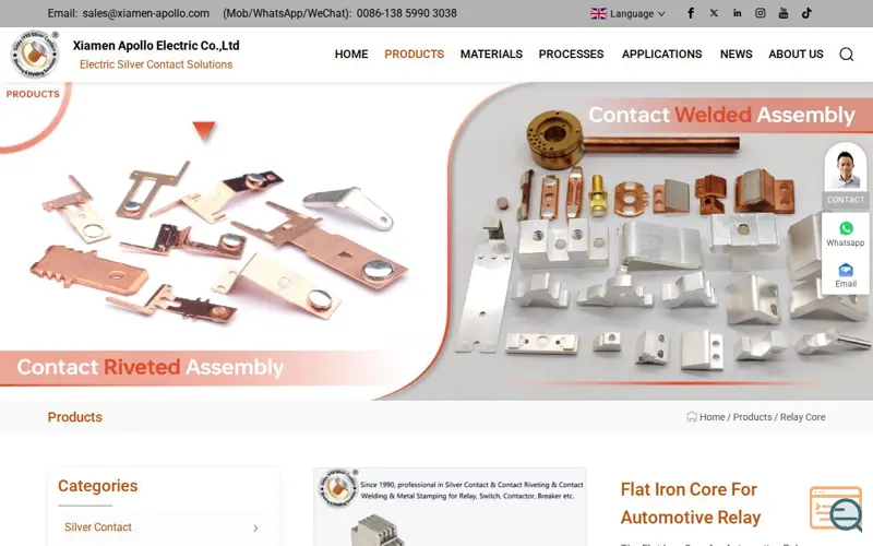 Screenshot of Flat Iron Core For Automotive Relay