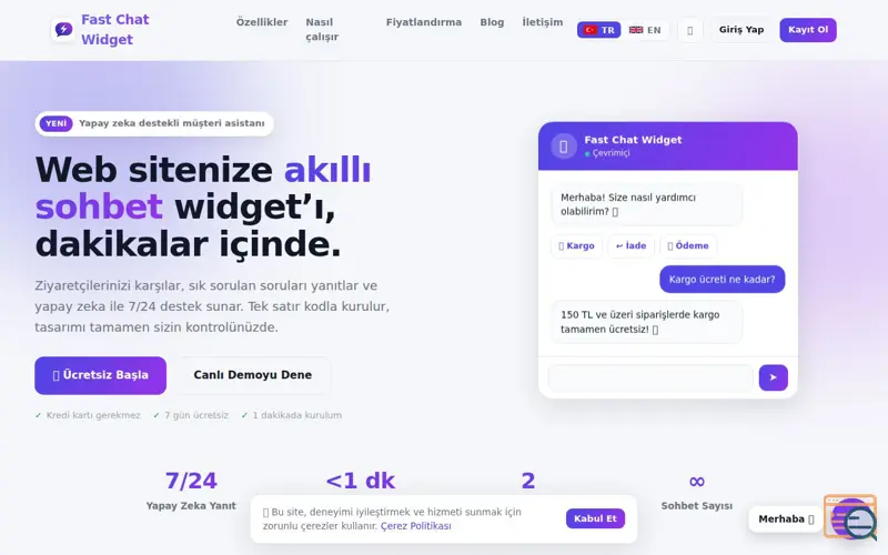 Screenshot of Fast Chat Widget