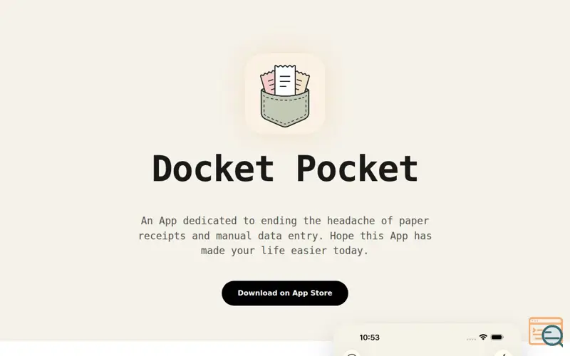 Screenshot of Docket Pocket