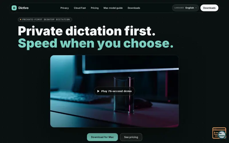 Screenshot of Dictivo