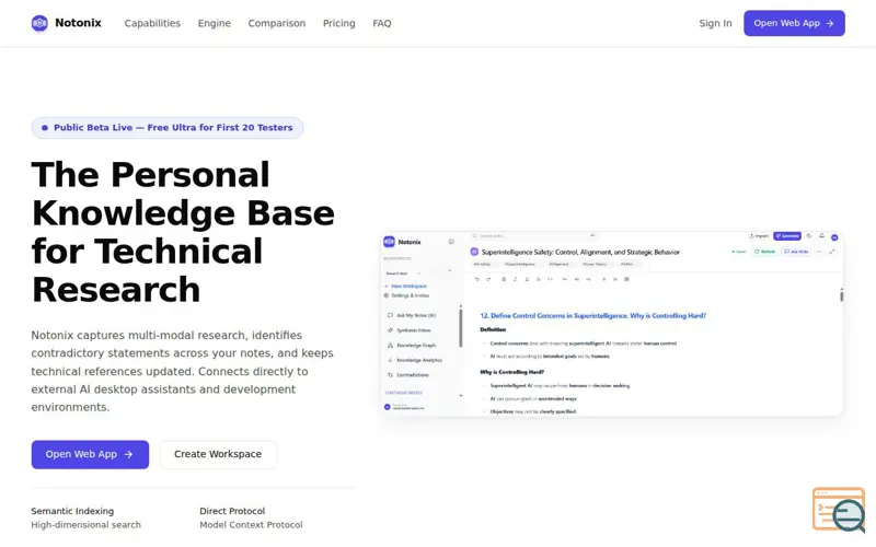 Screenshot of Notonix