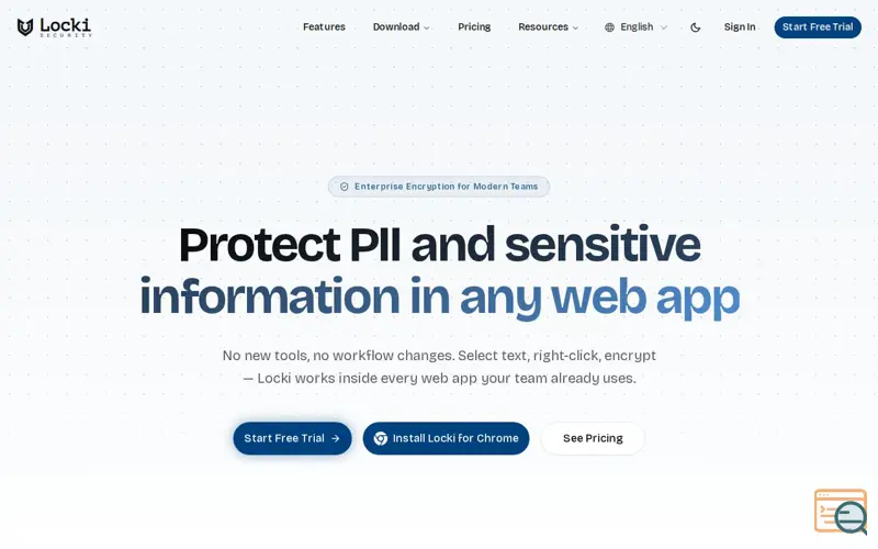 Screenshot of Locki Security