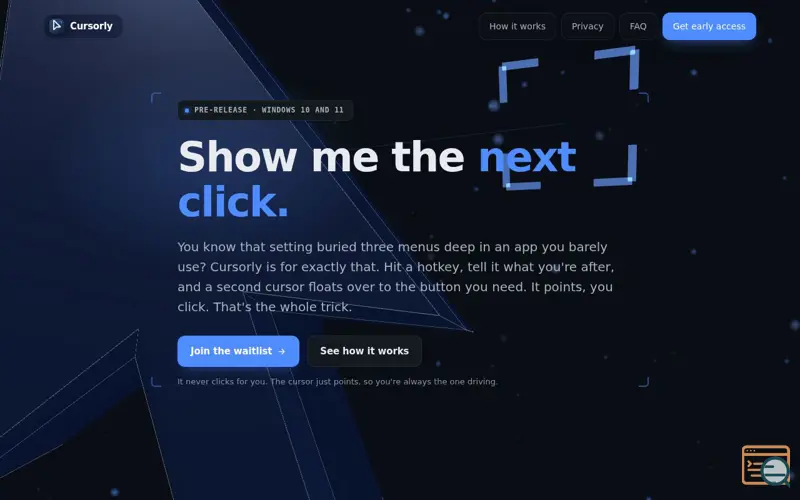 Screenshot of Cursorly
