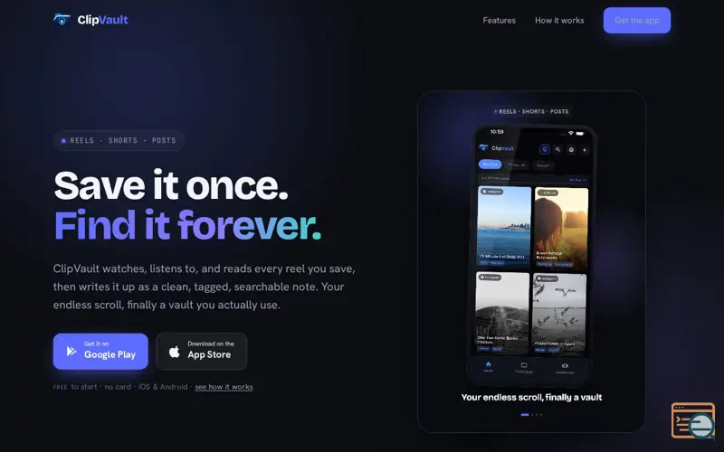 Screenshot of ClipVault